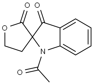 Spiro[furan-3(2H),2'-[2H]indole]-2,3'(1'H)-dione, 1'-acetyl-4,5-dihydro- (9CI) Structure