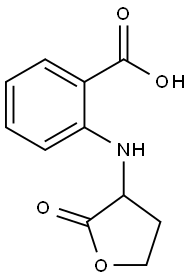 Benzoic acid, 2-[(tetrahydro-2-oxo-3-furanyl)amino]- Structure