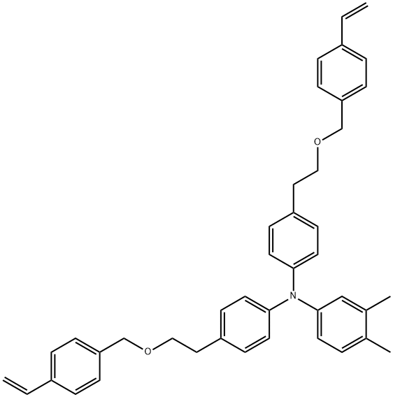 N,N-双[4-[2-[(4-乙烯基苯基)甲氧基]乙基]苯基]-3,4-二甲基苯胺, 640769-06-8, 结构式