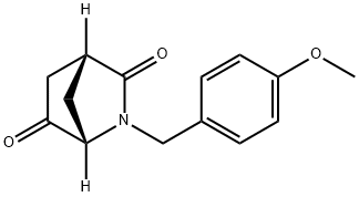 2-Azabicyclo[2.2.1]heptane-3,6-dione, 2-[(4-methoxyphenyl)methyl]-, (1S,4R)- 化学構造式