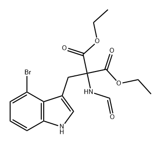 Propanedioic acid, 2-[(4-bromo-1H-indol-3-yl)methyl]-2-(formylamino)-, 1,3-diethyl ester