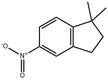 1H-Indene, 2,3-dihydro-1,1-dimethyl-5-nitro- Struktur