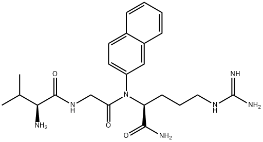 (S)-2-(2-((S)-2-Amino-3-methylbutanamido)-N-(naphthalen-2-yl)acetamido)-5-guanidinopentanamide Structure