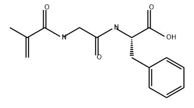 L-Phenylalanine, N-(2-methyl-1-oxo-2-propen-1-yl)glycyl- 化学構造式