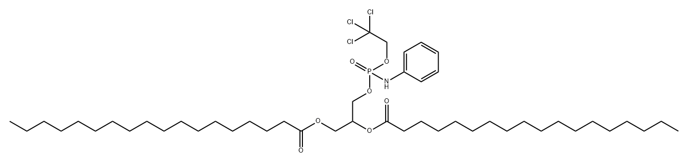 Octadecanoic acid, 1,1'-[1-[[[(phenylamino)(2,2,2-trichloroethoxy)phosphinyl]oxy]methyl]-1,2-ethanediyl] ester