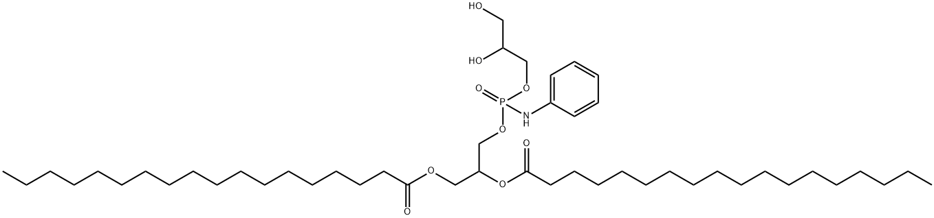 Octadecanoic acid, 1-[[[(2,3-dihydroxypropoxy)(phenylamino)phosphinyl]oxy]methyl]-1,2-ethanediyl ester (9CI)