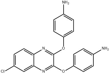 4,4''-((6-Chloroquinoxaline-2,3-diyl)bis(oxy))dianiline,64360-02-7,结构式