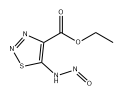 1,2,3-Thiadiazole-4-carboxylic acid, 5-(nitrosoamino)-, ethyl ester 化学構造式