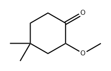 Cyclohexanone, 2-methoxy-4,4-dimethyl- Struktur
