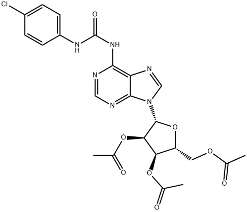 N-[[(4-Chlorophenyl)amino]carbonyl]-adenosine, 2',3',5'-triacetate,64442-58-6,结构式