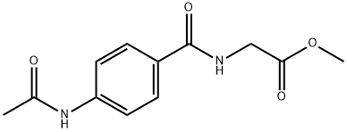Glycine, N-[4-(acetylamino)benzoyl]-, methyl ester 化学構造式