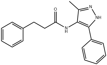 Benzenepropanamide, N-(3-methyl-5-phenyl-1H-pyrazol-4-yl)- 结构式