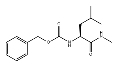 Carbamic acid, N-[(1S)-3-methyl-1-[(methylamino)carbonyl]butyl]-, phenylmethyl ester Struktur