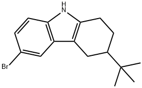 1H-Carbazole, 6-bromo-3-(1,1-dimethylethyl)-2,3,4,9-tetrahydro-,646038-05-3,结构式