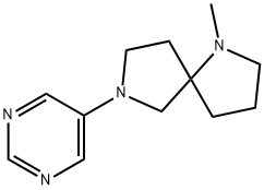 1-Methyl-7-(pyrimidin-5-yl)-1,7-diazaspiro[4.4]nonane Struktur