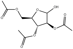 D-Arabinofuranose, 2,3,5-triacetate Struktur