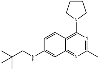 2-Methyl-N-neopentyl-4-(pyrrolidin-1-yl)quinazolin-7-amine Structure