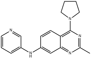 2-Methyl-N-(pyridin-3-yl)-4-(pyrrolidin-1-yl)quinazolin-7-amine Structure