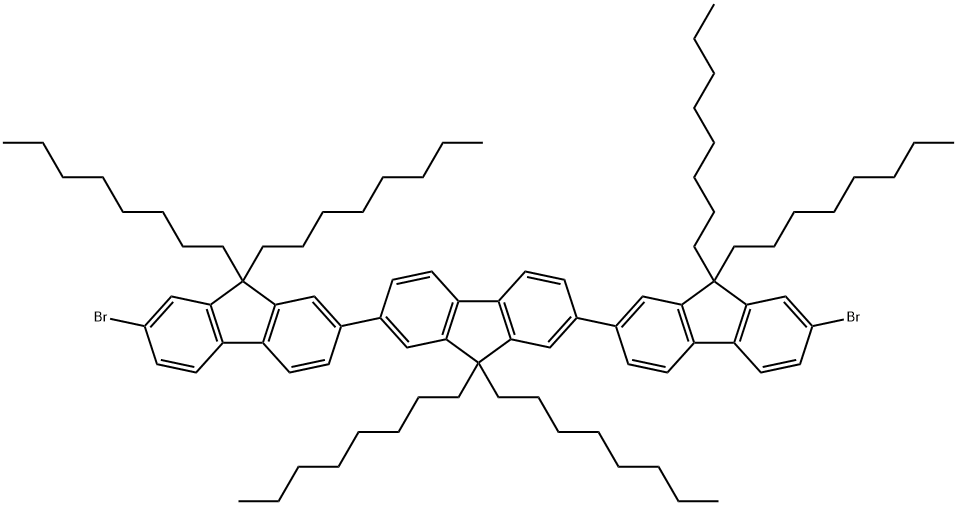 7,7''-Dibromo-9,9,9',9',9'',9''-hexaoctyl-9H,9'H,9''H-2,2':7',2''-terfluorene|7,7''-Dibromo-9,9,9',9',9'',9''-hexaoctyl-9H,9'H,9''H-2,2':7',2''-terfluorene