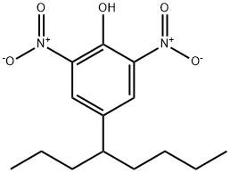 Phenol, 2,6-dinitro-4-(1-propylpentyl)- Structure