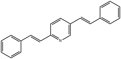 Pyridine, 2,5-bis[(1E)-2-phenylethenyl]- Structure