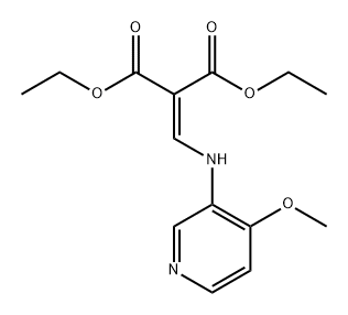 Propanedioic acid, 2-[[(4-methoxy-3-pyridinyl)amino]methylene]-, 1,3-diethyl ester 结构式