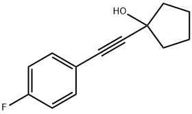 Cyclopentanol, 1-[2-(4-fluorophenyl)ethynyl]- Struktur