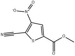 2-Thiophenecarboxylic acid, 5-cyano-4-nitro-, methyl ester,648412-49-1,结构式