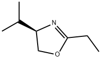 Oxazole, 2-ethyl-4,5-dihydro-4-(1-methylethyl)-, (4R)- Struktur