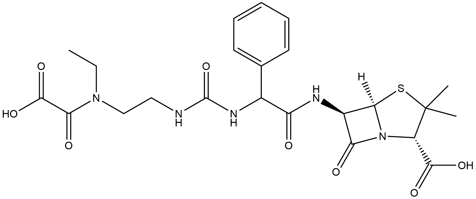 Piperacillin Impurity 12 Disodium Salt 化学構造式