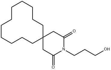 3-(3-Hydroxypropyl)-3-azaspiro[5.11]heptadecane-2,4-dione Struktur