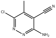 4-Pyridazinecarbonitrile, 3-amino-6-chloro-5-methyl- Struktur