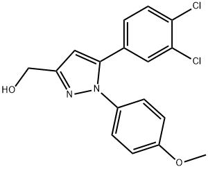 1H-Pyrazole-3-methanol, 5-(3,4-dichlorophenyl)-1-(4-methoxyphenyl)- Structure