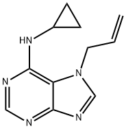 7-Allyl-N-cyclopropyl-7H-purin-6-amine 化学構造式