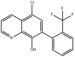 5-Chloro-7-(2-(trifluoromethyl)phenyl)quinolin-8-ol Struktur