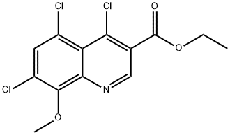 Ethyl 4,5,7-trichloro-8-methoxyquinoline-3-carboxylate Struktur