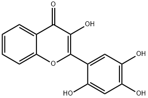 3-Hydroxy-2-(2,4,5-trihydroxyphenyl)-4H-chromen-4-one 结构式