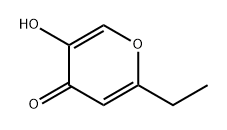 4H-Pyran-4-one, 2-ethyl-5-hydroxy- 化学構造式