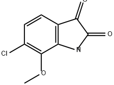 1H-Indole-2,3-dione, 6-chloro-7-methoxy- 结构式