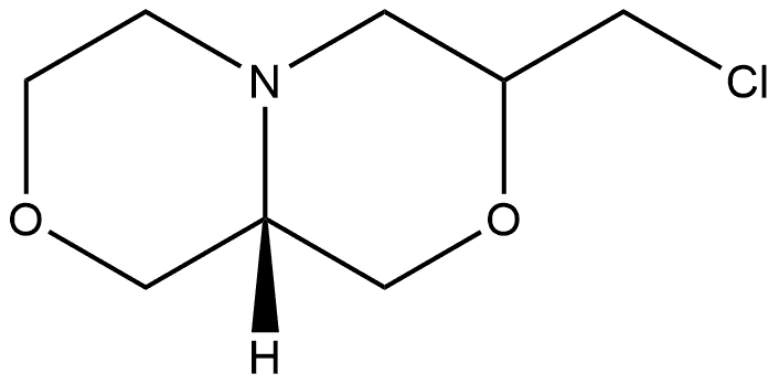 1H-[1,4]Oxazino[3,4-c][1,4]oxazine,3-(chloromethyl)hexahydro-,(9aS)- 化学構造式