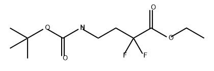 Butanoic acid, 4-[[(1,1-dimethylethoxy)carbonyl]amino]-2,2-difluoro-, ethyl ester 结构式