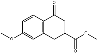 2-Naphthalenecarboxylic acid, 1,2,3,4-tetrahydro-7-methoxy-4-oxo-, methyl ester,651013-73-9,结构式