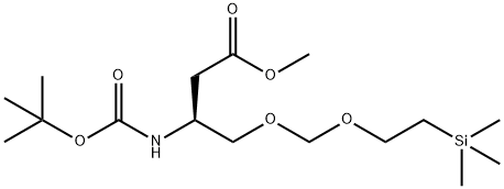 5,7-Dioxa-2-aza-10-silaundecanoic acid, 3-(2-methoxy-2-oxoethyl)-10,10-dimethyl-, 1,1-dimethylethyl ester, (3S)- Struktur