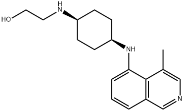 2-((Cis-4-((4-methylisoquinolin-5-yl)amino)cyclohexyl)amino)ethanol 结构式