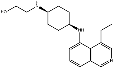 2-((Cis-4-((4-ethylisoquinolin-5-yl)amino)cyclohexyl)amino)ethanol Struktur