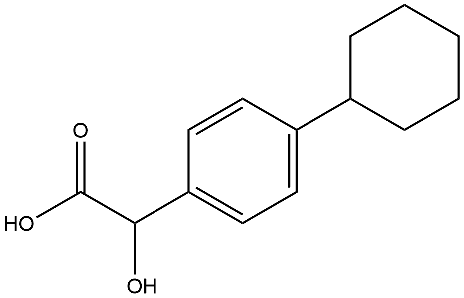 Benzeneacetic acid, 4-cyclohexyl-α-hydroxy- Struktur