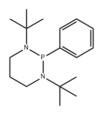 1,3,2-Diazaphosphorine, 1,3-bis(1,1-dimethylethyl)hexahydro-2-phenyl- Struktur