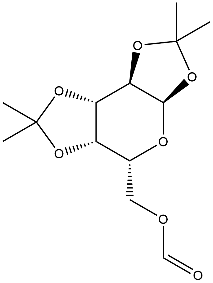 α-D-Galactopyranose, 1,2:3,4-bis-O-(1-methylethylidene)-, 6-formate Struktur