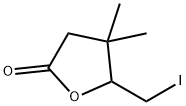 2(3H)-Furanone, dihydro-5-(iodomethyl)-4,4-dimethyl- 化学構造式