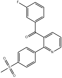 Methanone, (3-fluorophenyl)[2-[4-(methylsulfonyl)phenyl]-3-pyridinyl]- Structure